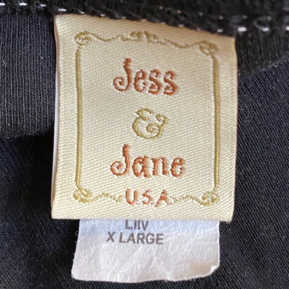 Vintage Jess & Jane Artsy Bold Shirt Abstract Statement Funky Lagenlook USA-XL - Picture 11 of 12